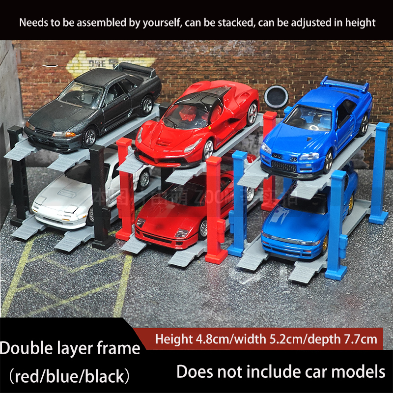 3D Printing Model - 1:64 Car Model Scene Double-layer Three-dimensional