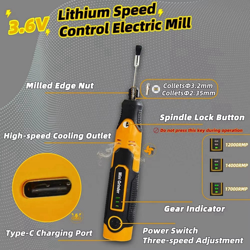 3D Printing Pen - Cordless Mini Grinder Kit 3D Printed