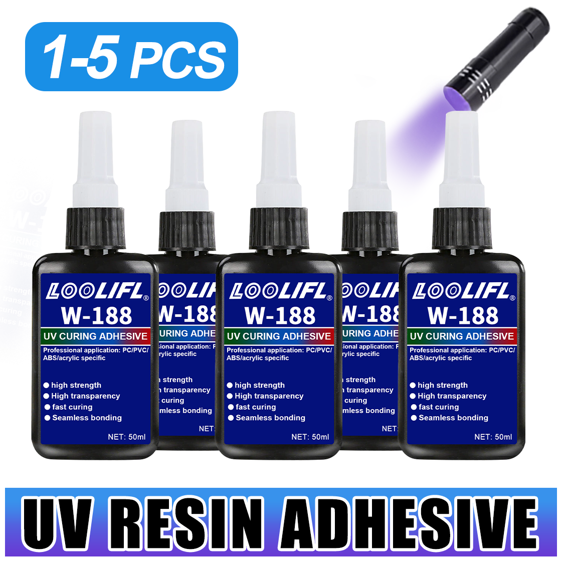 Resin Curing Station - LOOLIFL 188 Strong 50ml UV resin