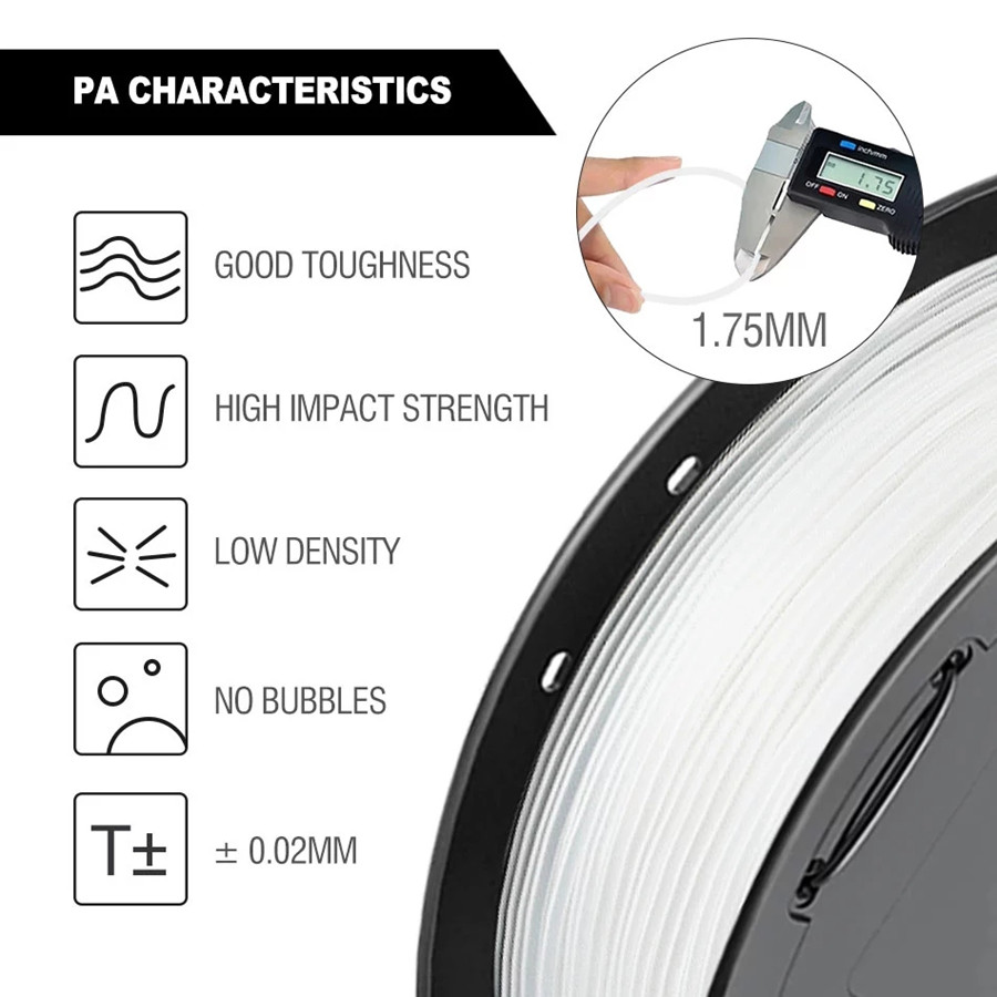 PA Nylon 3D Printer Filament 1 - 3D Printing Nylon Filament ulasan dan harga