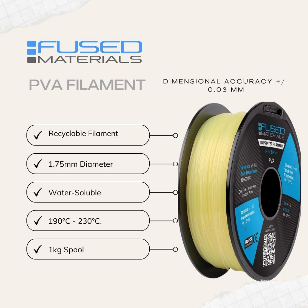 Water-Soluble PVA Filament 1.7 - 3D Printing Nylon Filament ulasan dan harga