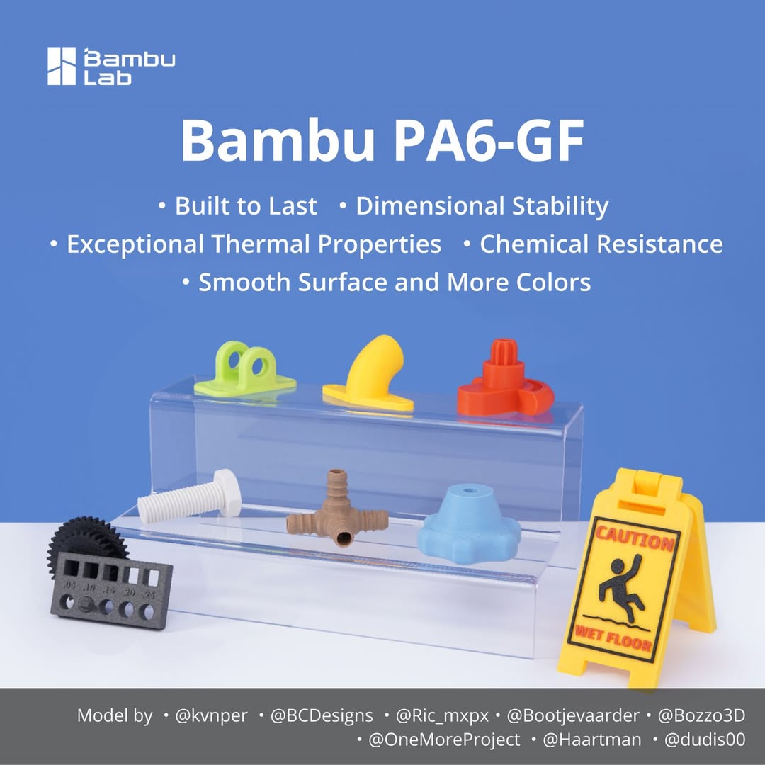 PA6-GF for Bambu Lab Glass Fib - 3D Printing Nylon Filament ulasan dan harga