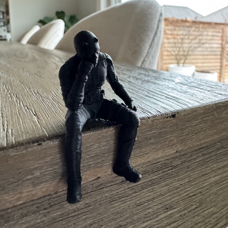 Black Tactical Masked Figurine - 3D Printing Office Setup ulasan dan harga