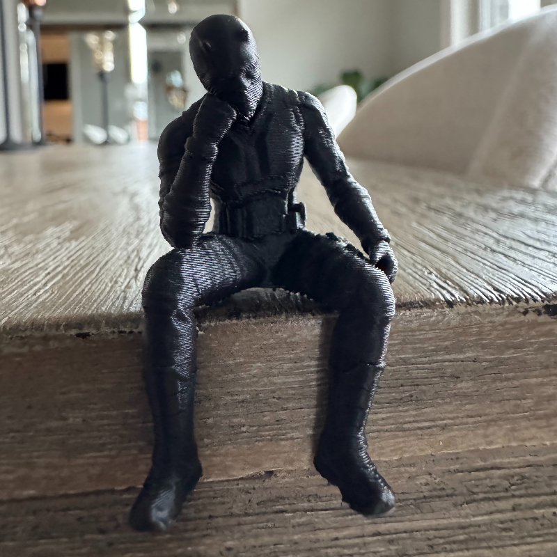 Black Tactical Masked Figurine - 3D Printing Office Setup ulasan dan harga