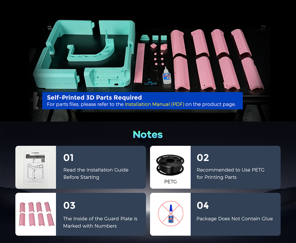 FLASHFORGE Enclosure Panel Kit - 3D Printing Housing ulasan dan harga