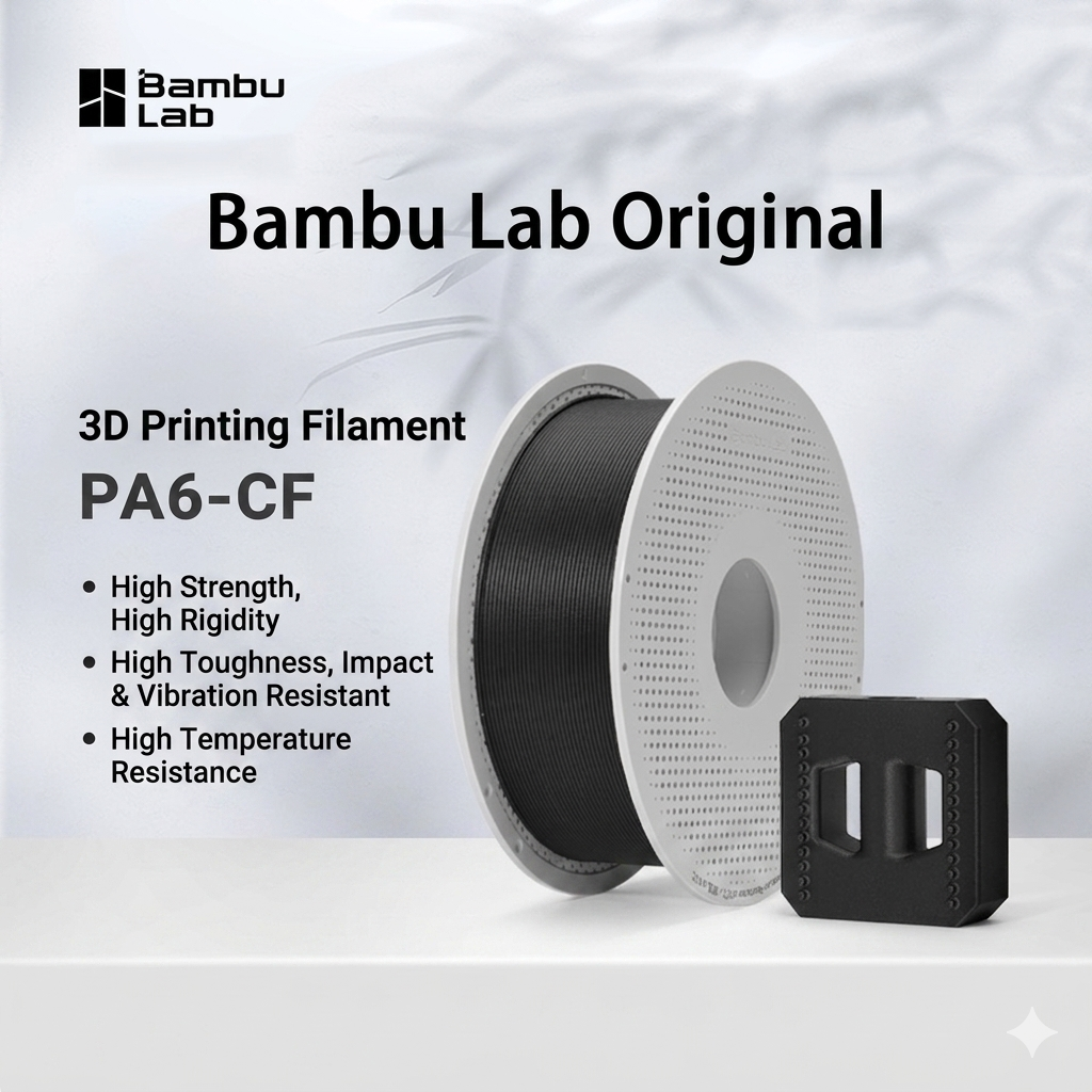 Bambu Lab Original PA6-CF Carb - 3D Printing Nylon Filament ulasan dan harga