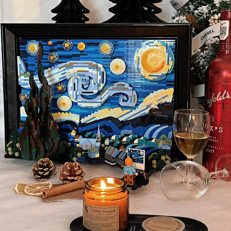 Van Gogh Starry Night 3D Build - 3D Printing Lego ulasan dan harga