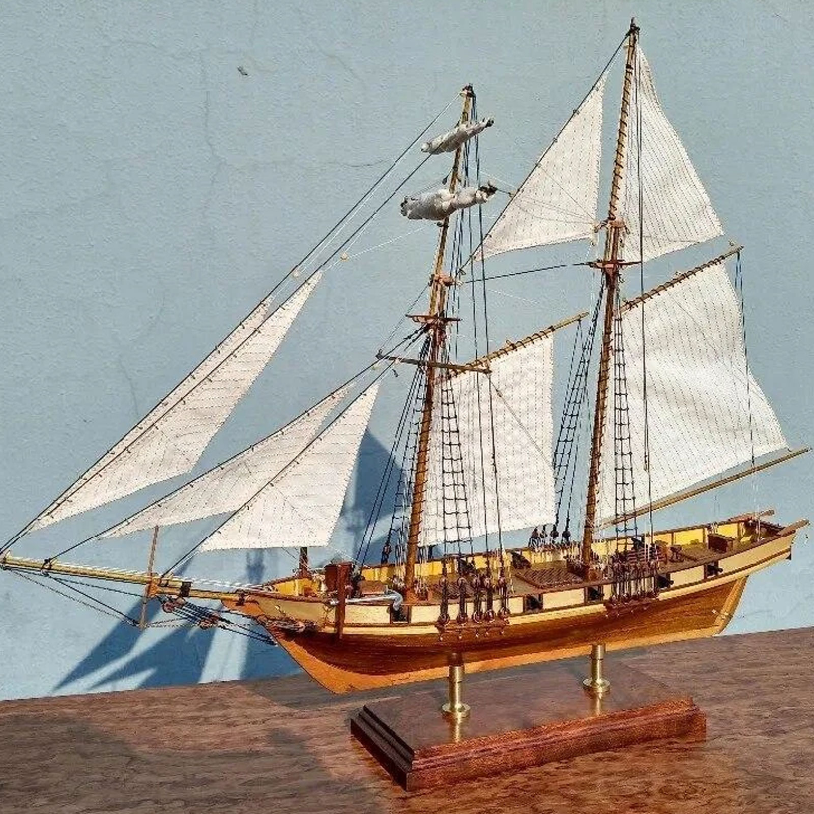 【Halcon Sailboat Wooden Model  - 3D Printing Lego ulasan dan harga
