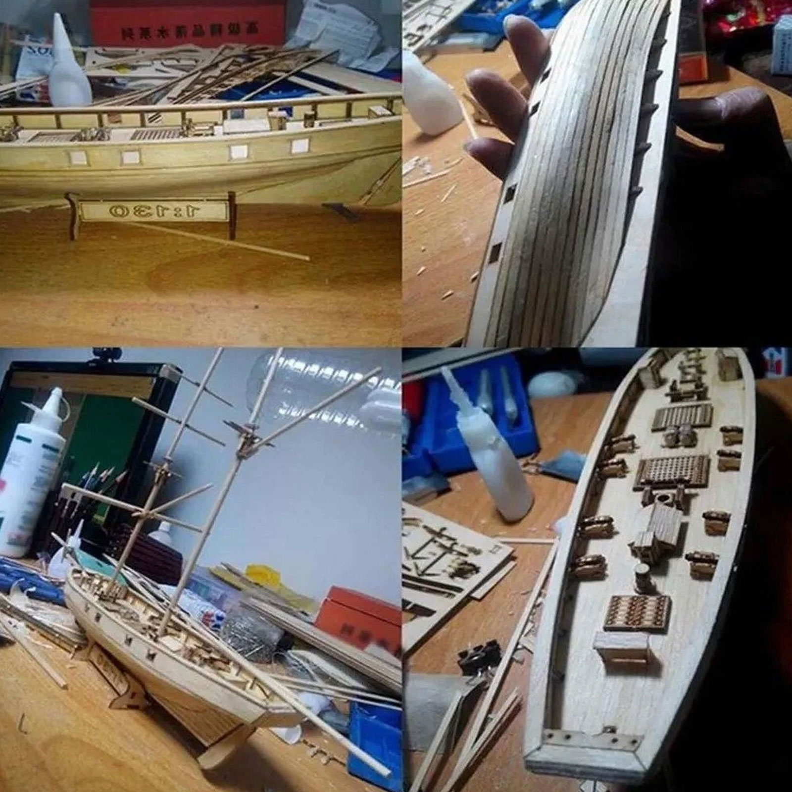 【Halcon Sailboat Wooden Model  - 3D Printing Lego ulasan dan harga
