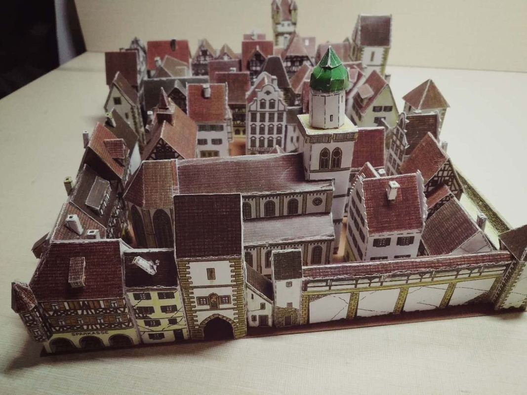 Medieval Town Building 3D Pape - 3D Printing Lego ulasan dan harga