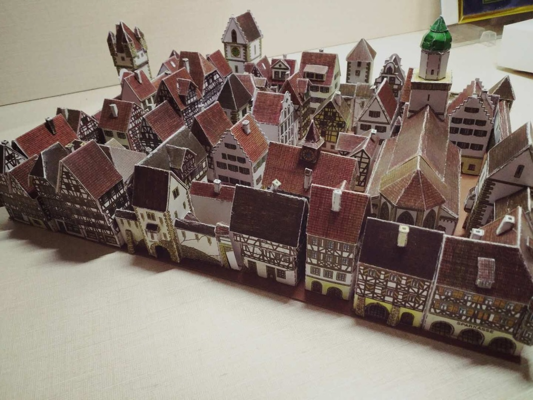 Medieval Town Building 3D Pape - 3D Printing Lego ulasan dan harga