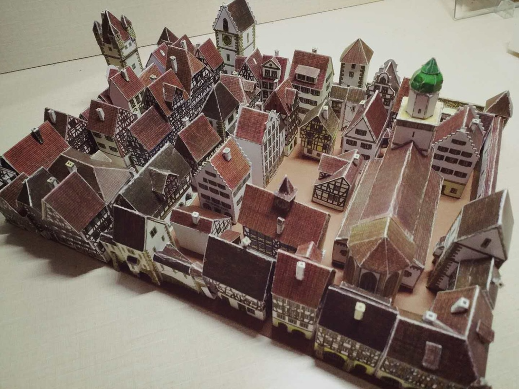 Medieval Town Building 3D Pape - 3D Printing Lego ulasan dan harga