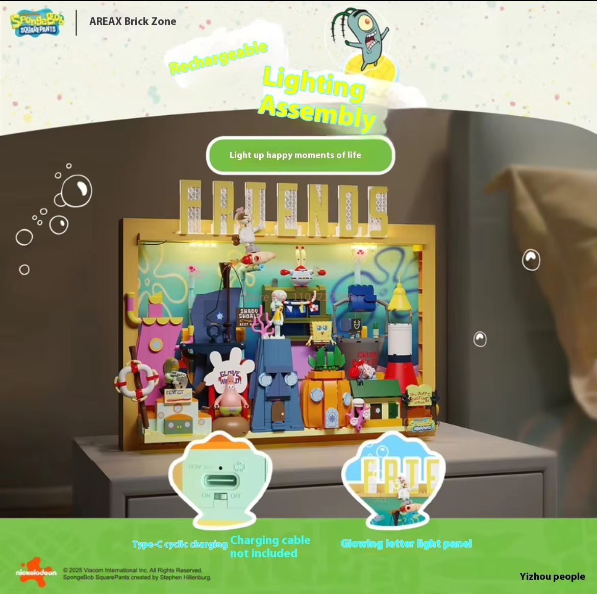 Official Area-X Spongebob Squa - 3D Printing Toys ulasan dan harga